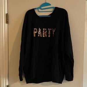 Torrid Black Party Sweater with Gold Sequins